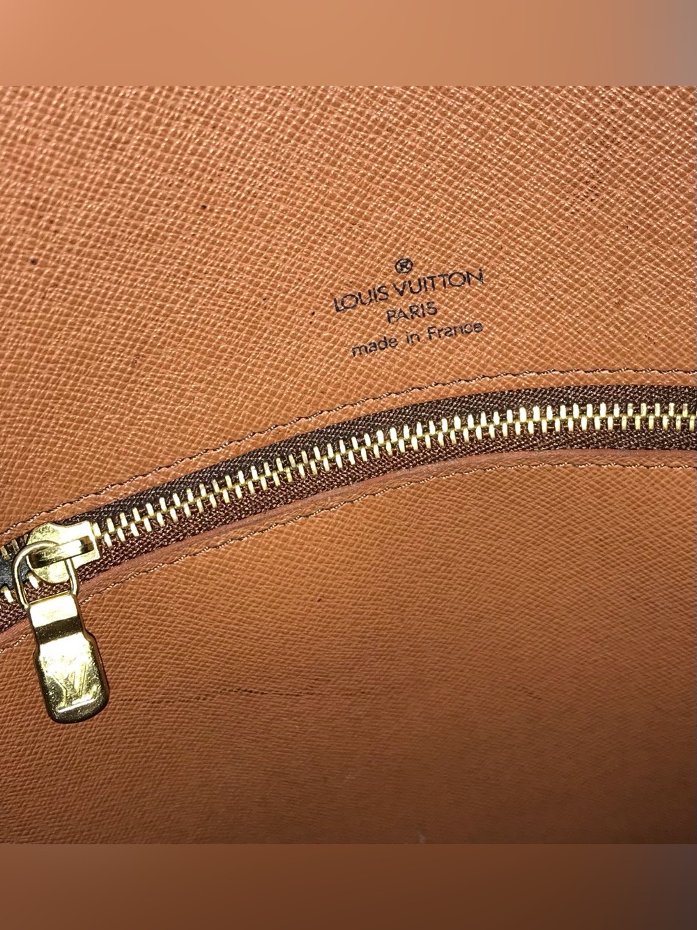 Louis Vuitton Brown Monogram Canvas Tote with Tan Leather Straps - Picture 3 of 14